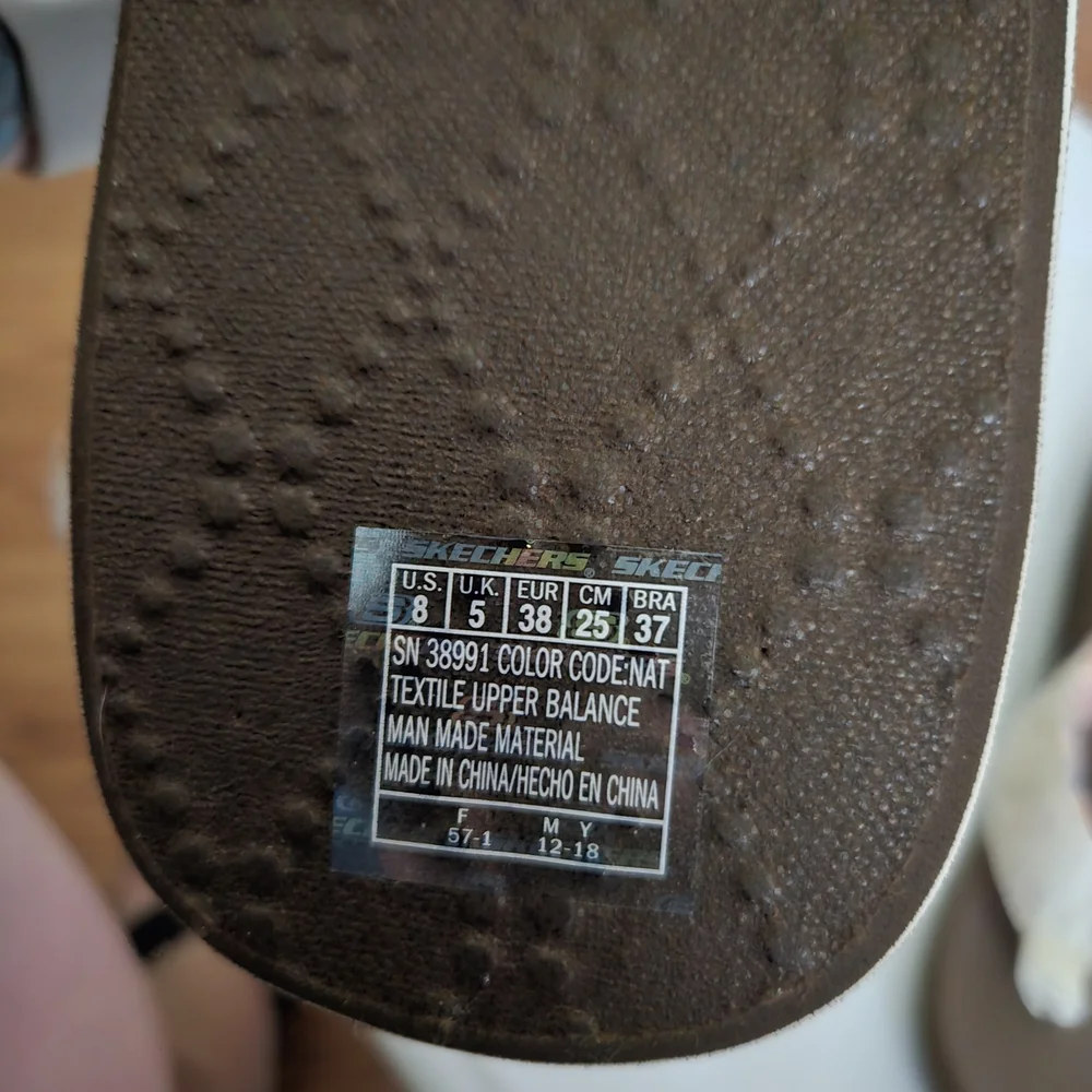 Skechers Women's Sandals - Brown and Cream - Picture 2 of 2